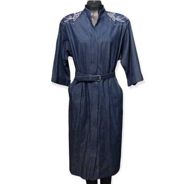 Vintage 80’s Denim Dress Willi of California Made… - image 1