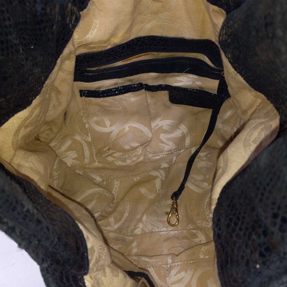 Michael Kors Gold Tone And Black Python Bag - image 4
