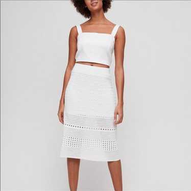 White crochet Aritzia skirt - image 1