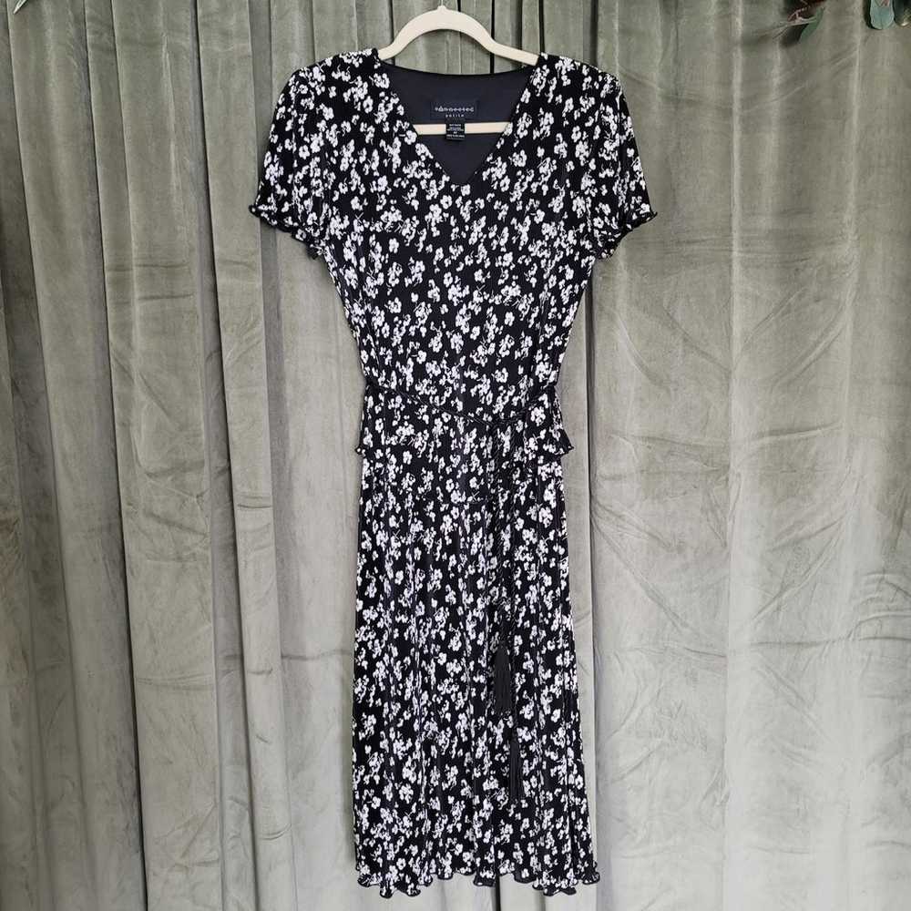 y2k Black & white floral dress - Gem