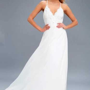 Madalyn White Lace Maxi Dress Lulus