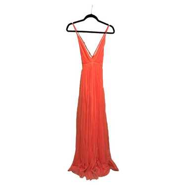 coral high-slit gown