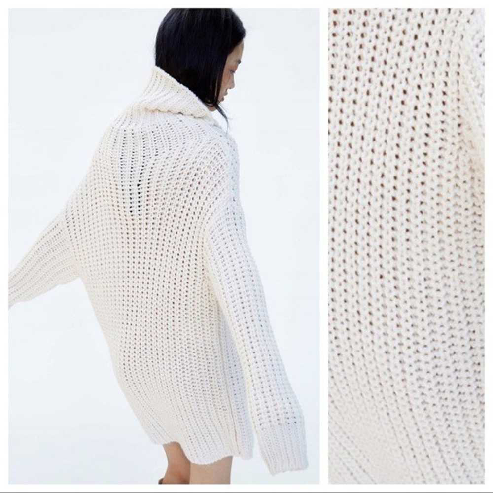NWOT. Zara Cream Knit Turtleneck Sweater Dress. S… - image 2