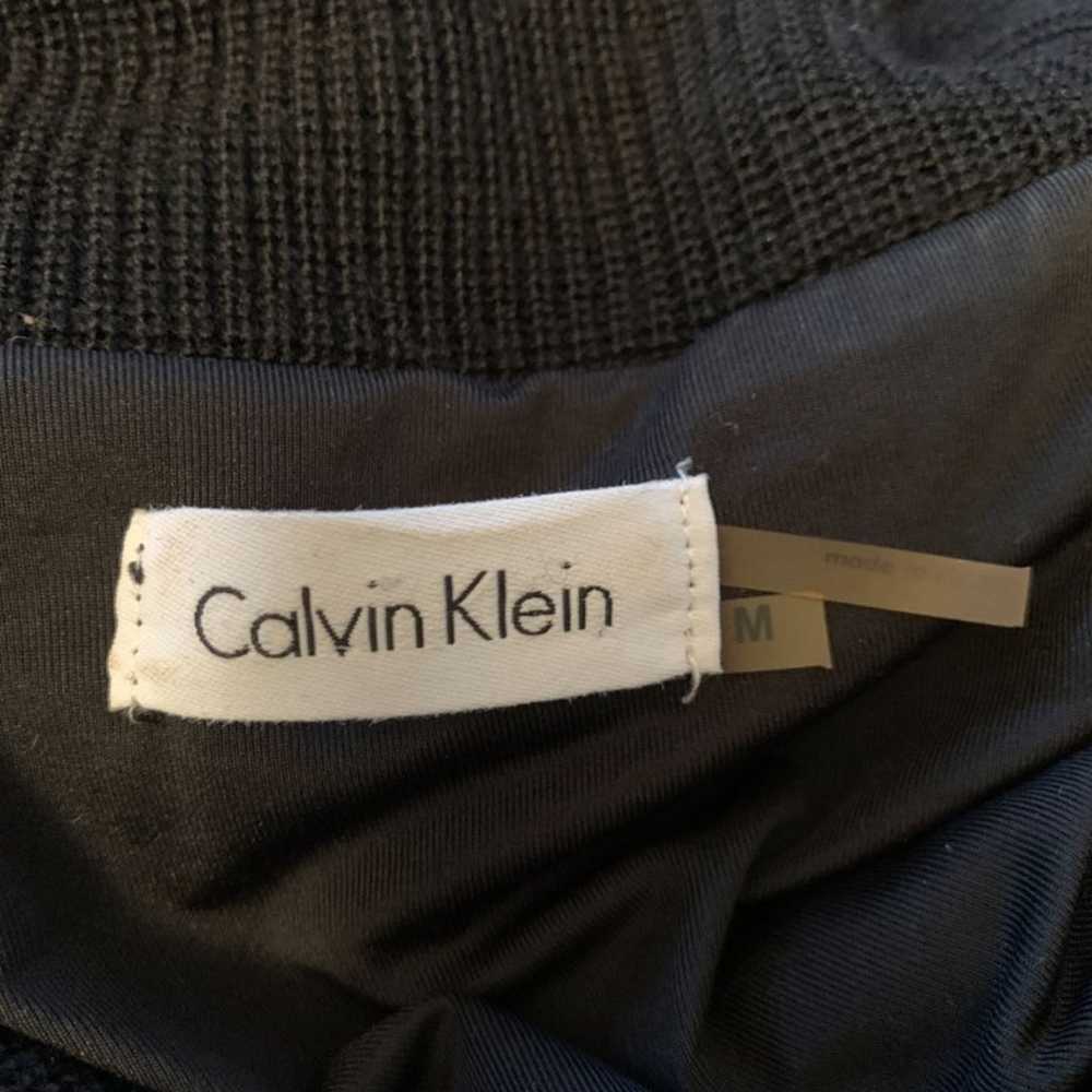 Calvin Klein Black Wool Cowl Neck Pointelle Sweat… - image 10