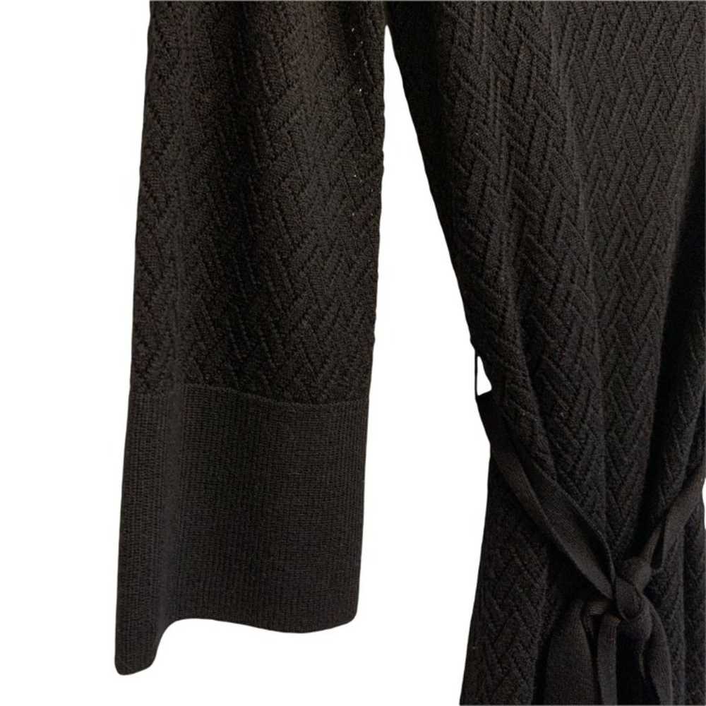 Calvin Klein Black Wool Cowl Neck Pointelle Sweat… - image 8