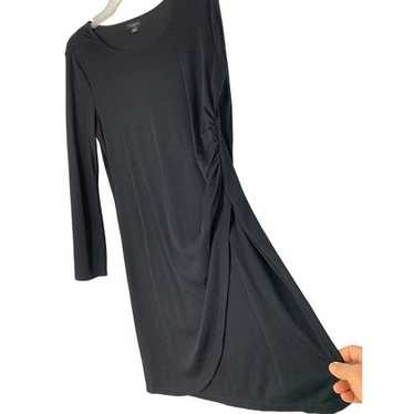 Women’s Ann Taylor 12 wrap wool dress black 5665 … - image 1