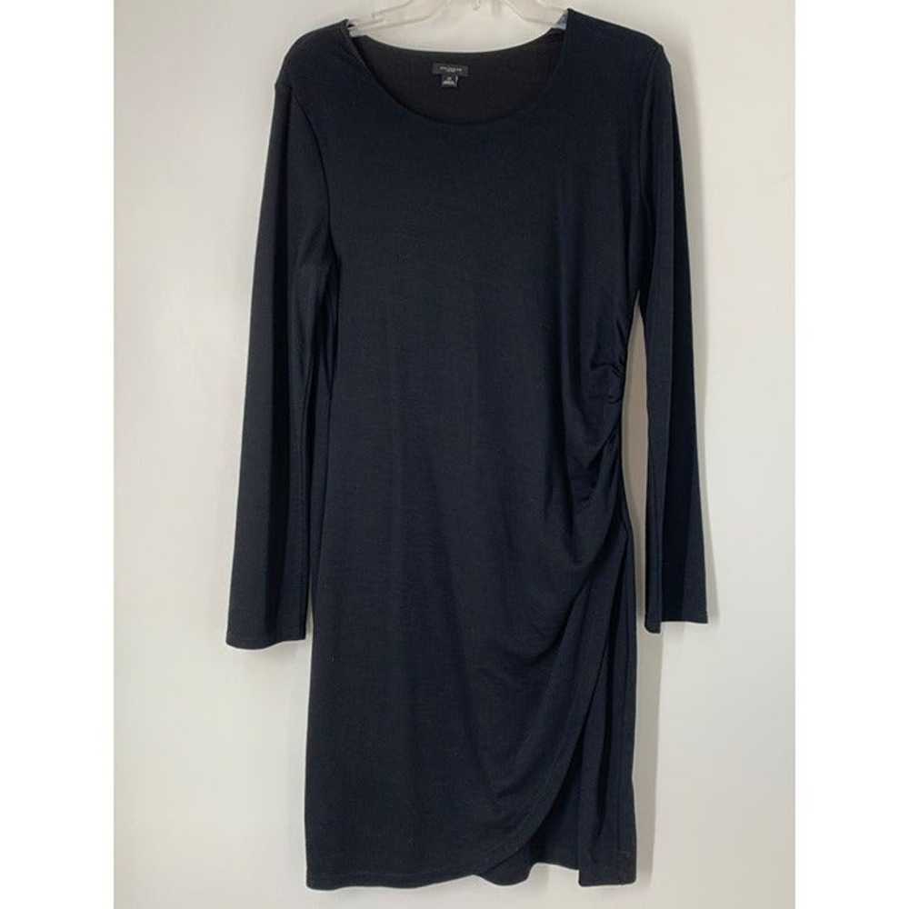 Women’s Ann Taylor 12 wrap wool dress black 5665 … - image 3