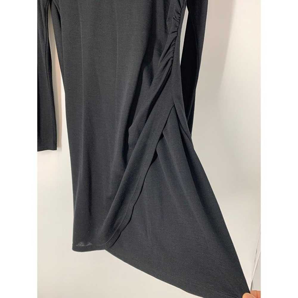 Women’s Ann Taylor 12 wrap wool dress black 5665 … - image 4
