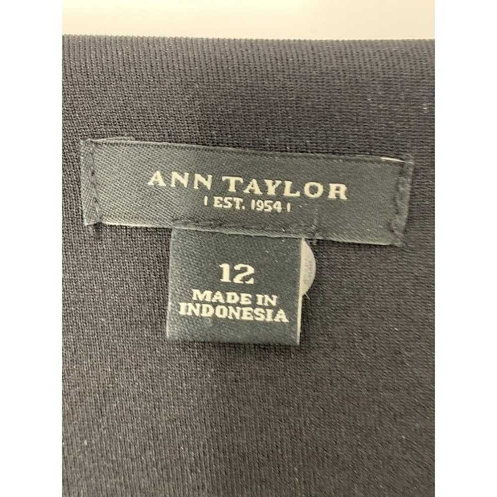 Women’s Ann Taylor 12 wrap wool dress black 5665 … - image 6