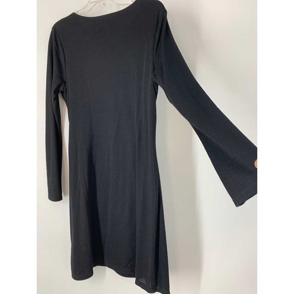 Women’s Ann Taylor 12 wrap wool dress black 5665 … - image 9