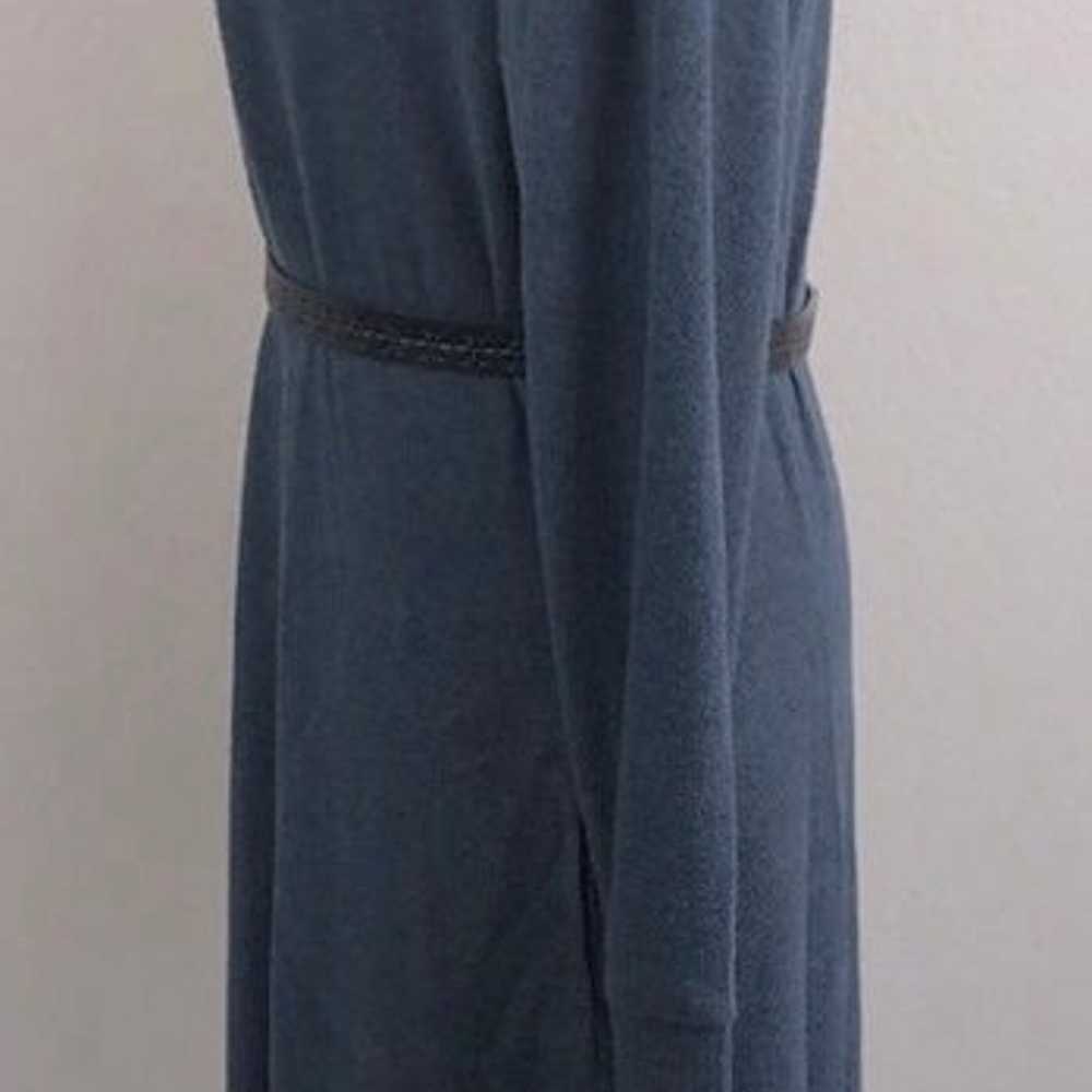 Soft Surroundings Gray/Blue Pullover Knit V-neck … - image 4