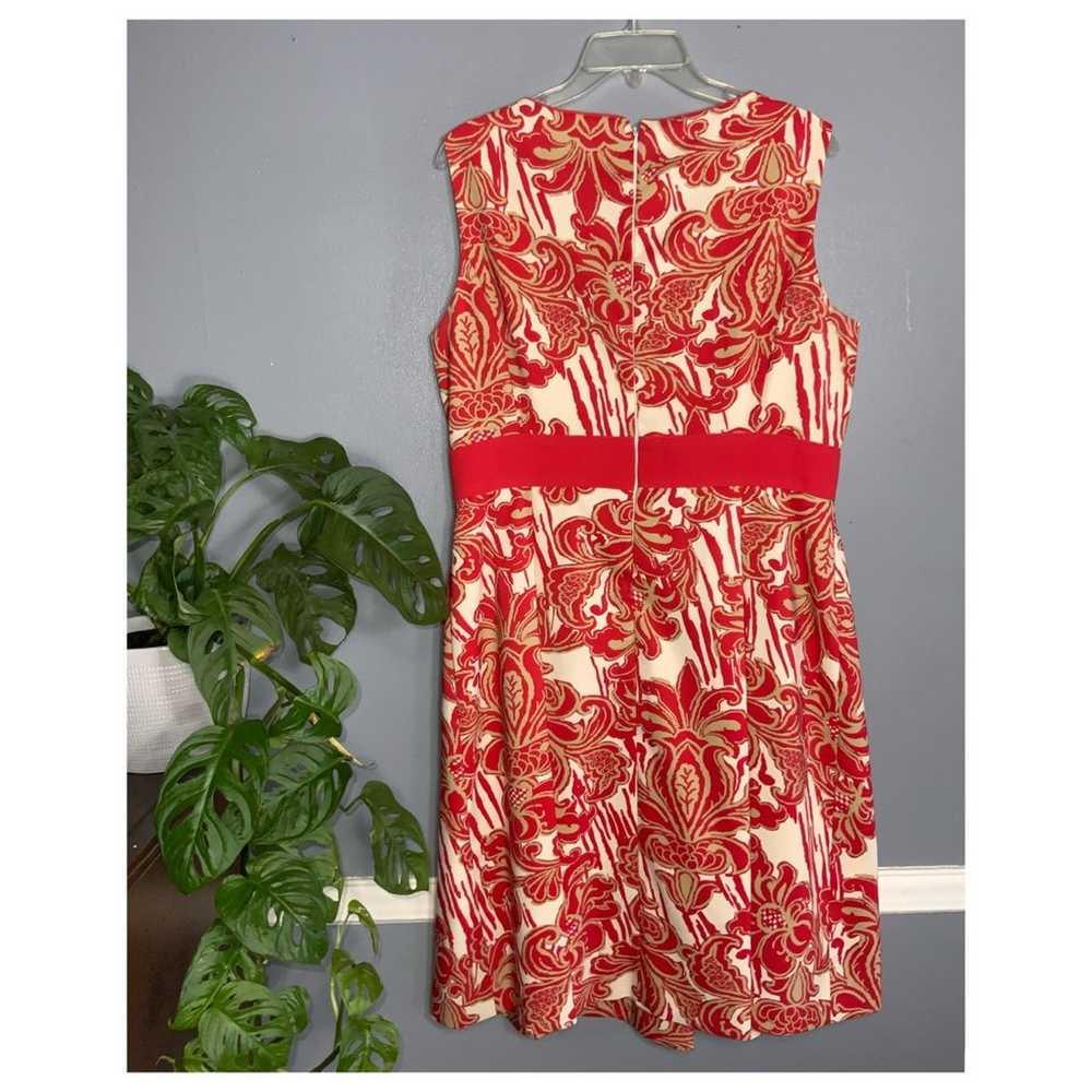 Preston & York Red & Gold Damask Sleeveless Fit &… - image 4