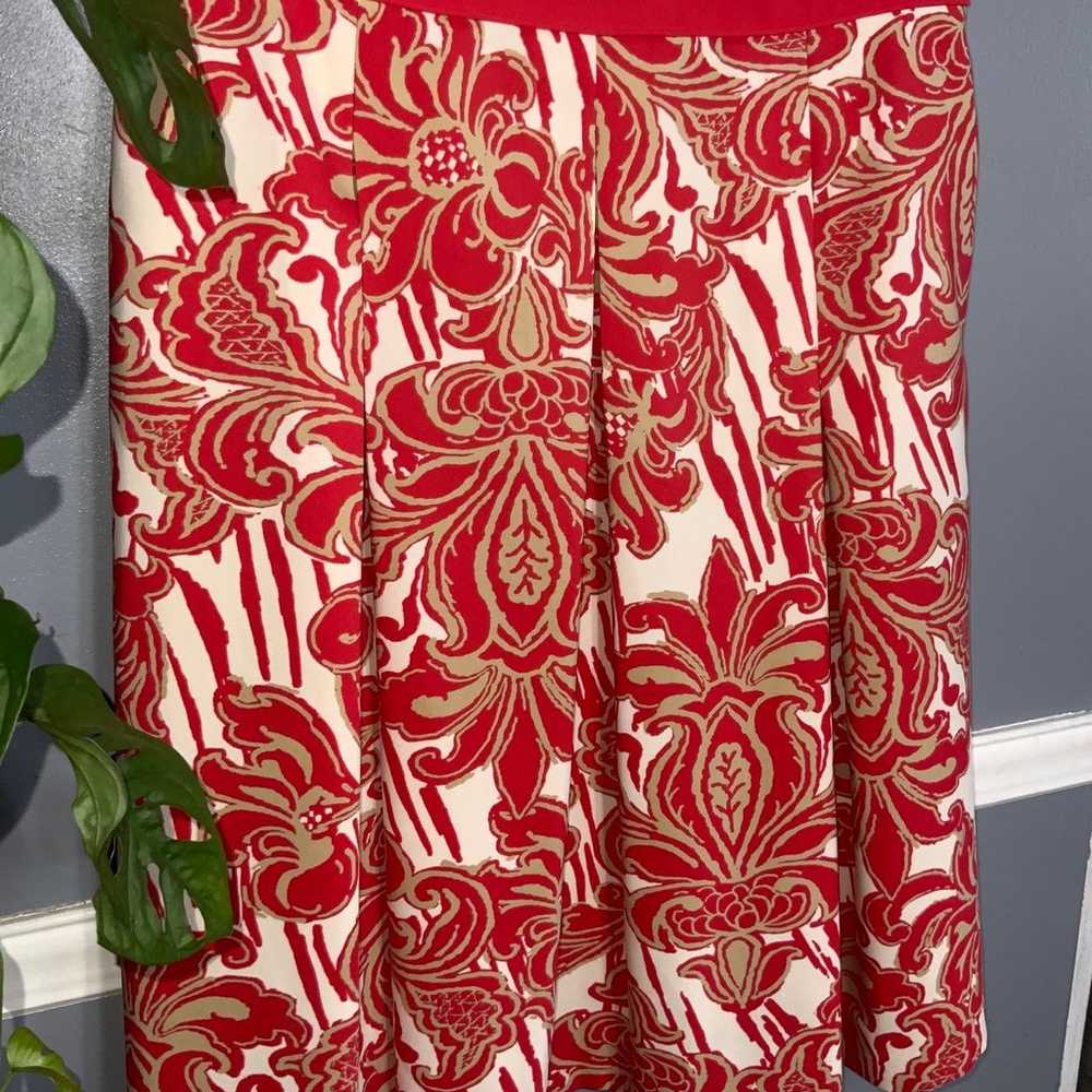 Preston & York Red & Gold Damask Sleeveless Fit &… - image 6