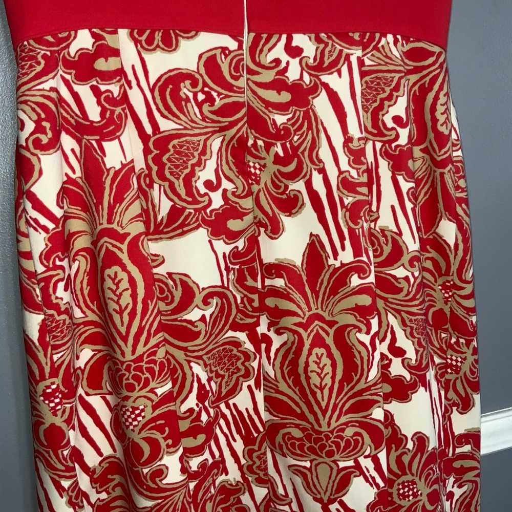 Preston & York Red & Gold Damask Sleeveless Fit &… - image 9