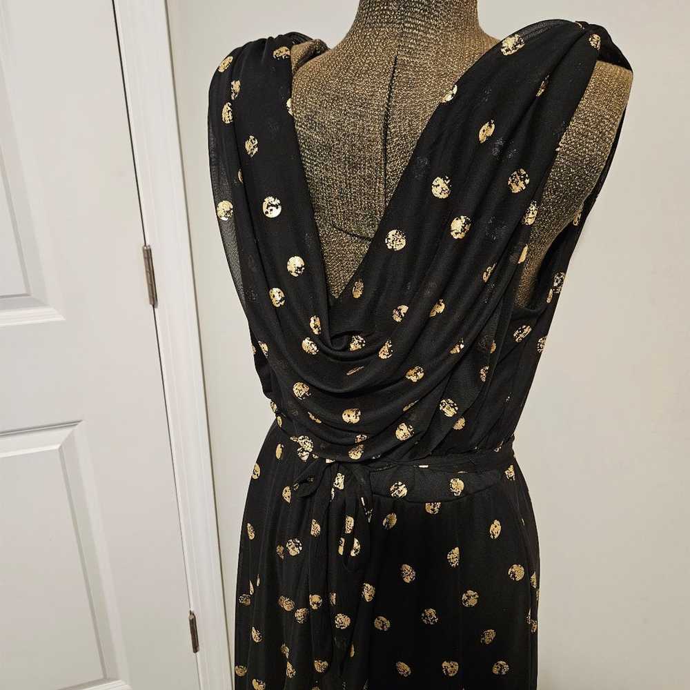 Ronni Nicole Studios Black/Gold Polka Dot Cowl Ne… - image 7