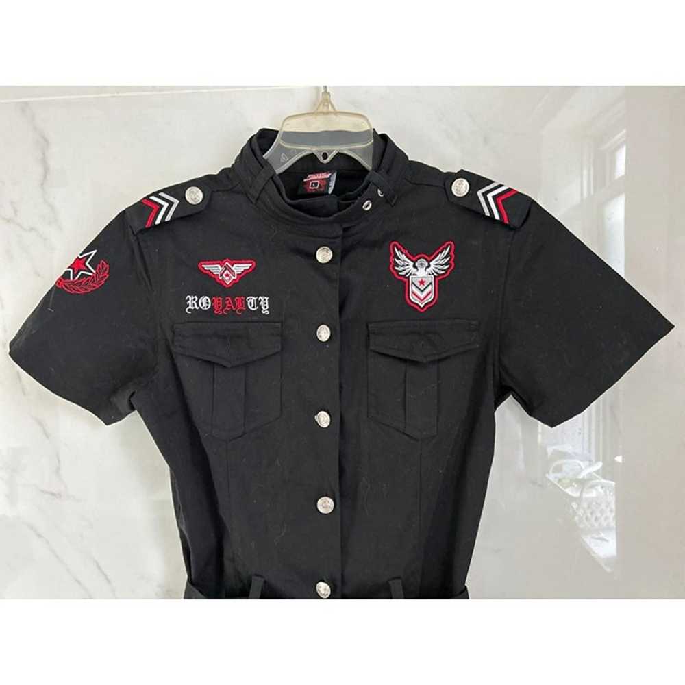 RAW BLUE Dress Military Embroidered Cross Eagle B… - image 10