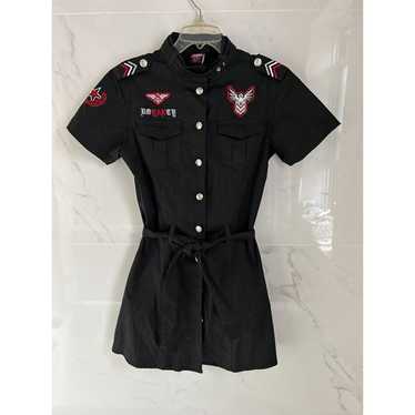 RAW BLUE Dress Military Embroidered Cross Eagle B… - image 1