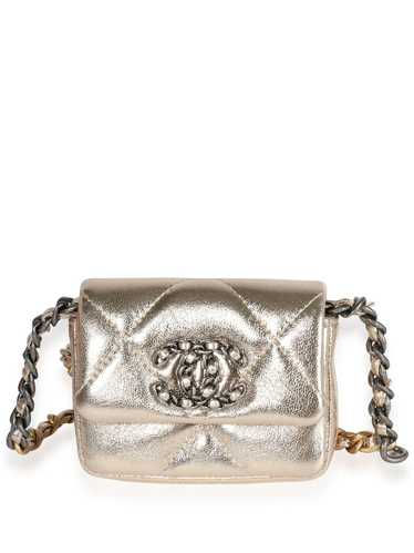 CHANEL Pre-Owned 2021 19 mini bag - Gold