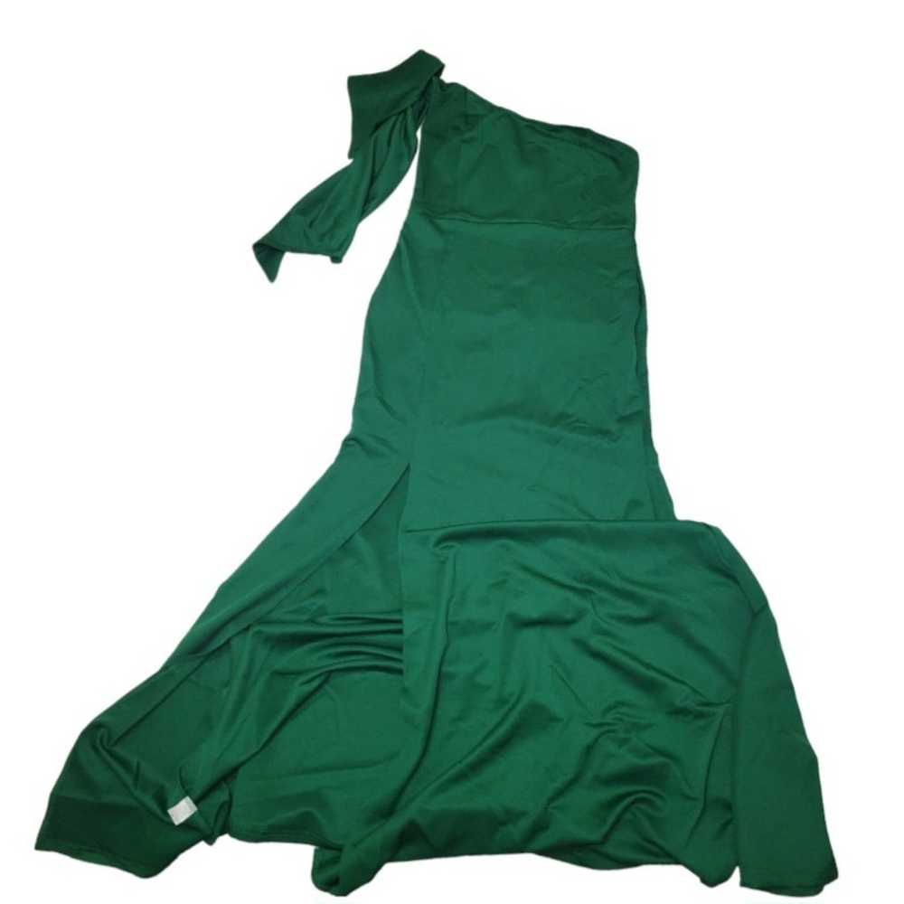 Women's Green One Shoulder Long Formal Sleeveless… - image 2