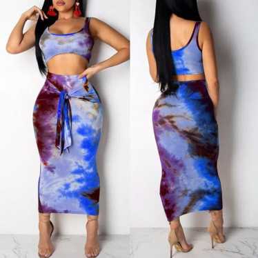 Skirt With Matching Crop Top