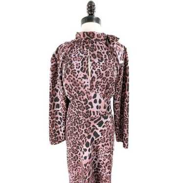Top Shop Women's Long Sleeves Leopard Print Maxi … - image 1