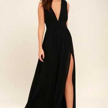Heavenly Hues Black Maxi Dress Lulus