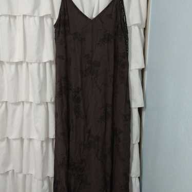 Element Gray/Black Maxi Slit Dress