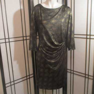 Tahari slinky metallic knit dress - image 1