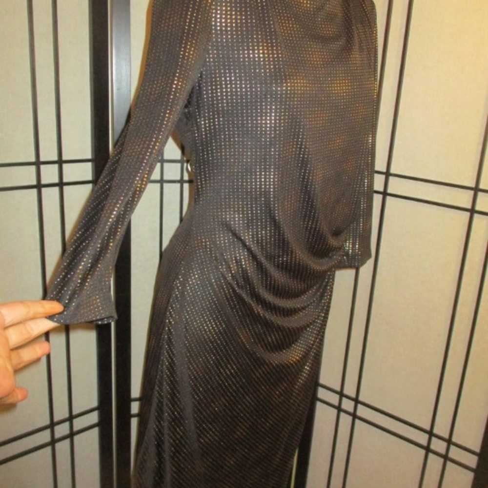 Tahari slinky metallic knit dress - image 3