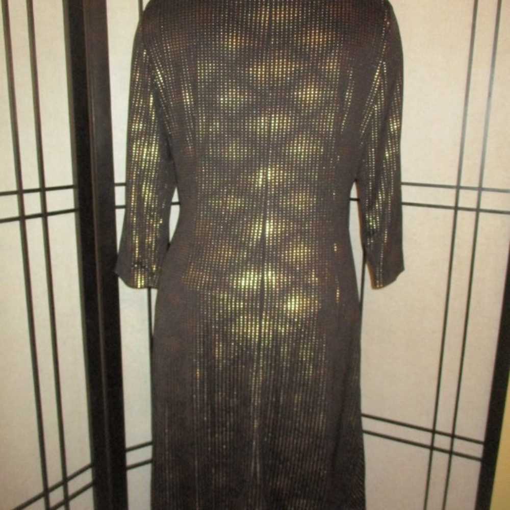 Tahari slinky metallic knit dress - image 5