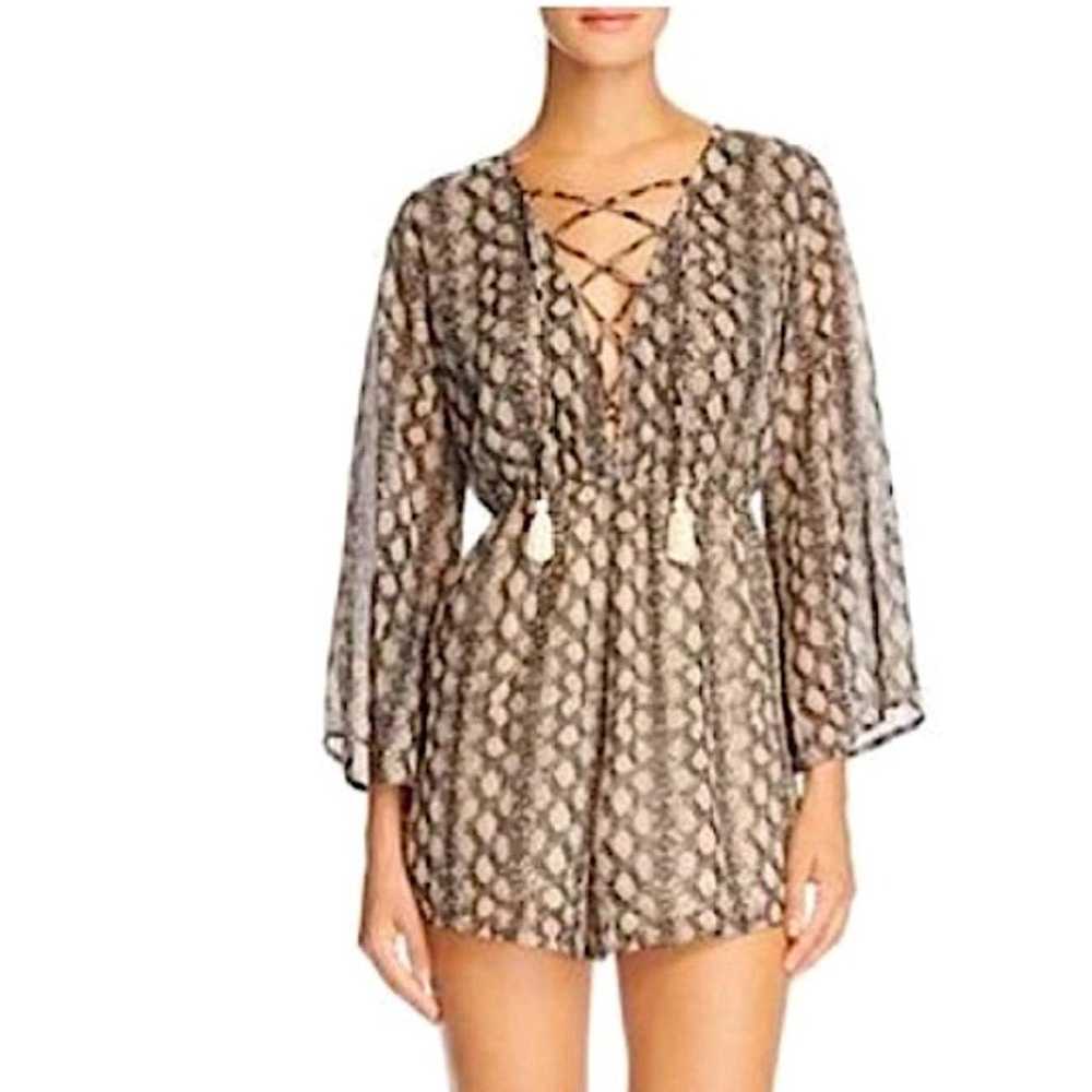 Show Me Your MuMu Tillie Tie Romper Sz L - image 1