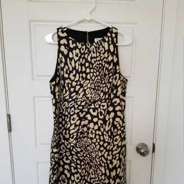 Milly Leopard Print Silk Dress