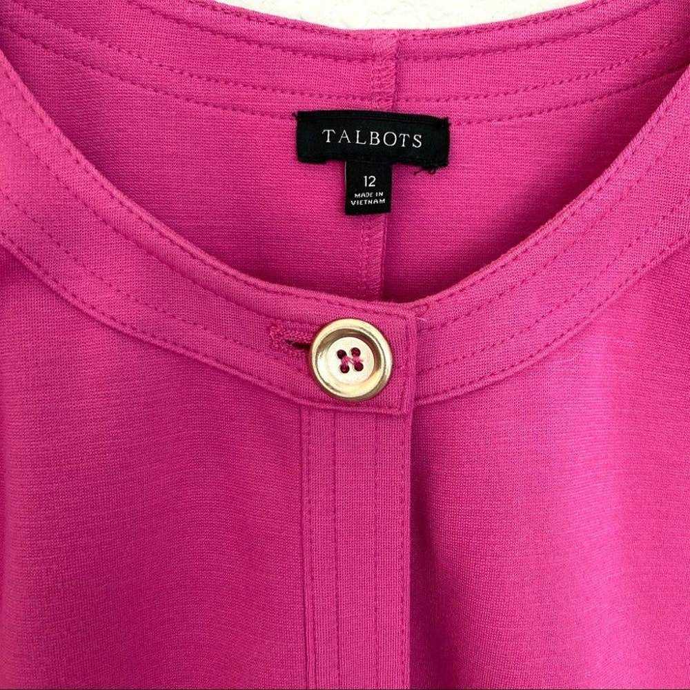 TALBOTS Sleeveless Shift Dress Fuchsia - image 4