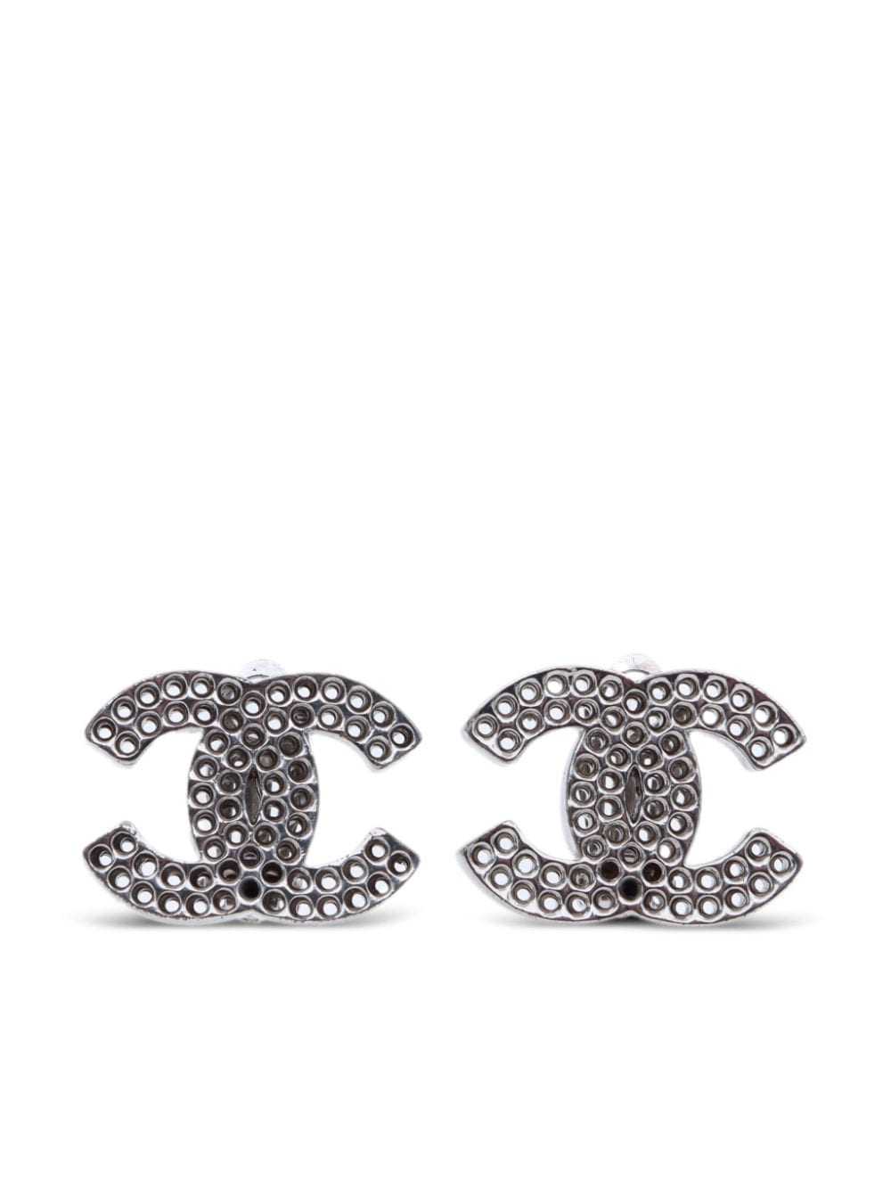 CHANEL Pre-Owned 2003 CC clip-on earrings - Silver - image 1