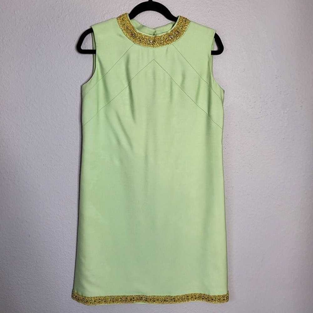 Retro Domino Fashion Inc Lime Green Embellished M… - image 1