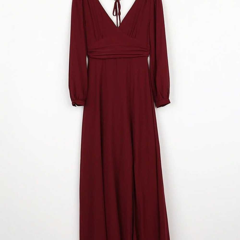 Love You So Burgundy Long Sleeve Maxi Dress - image 5