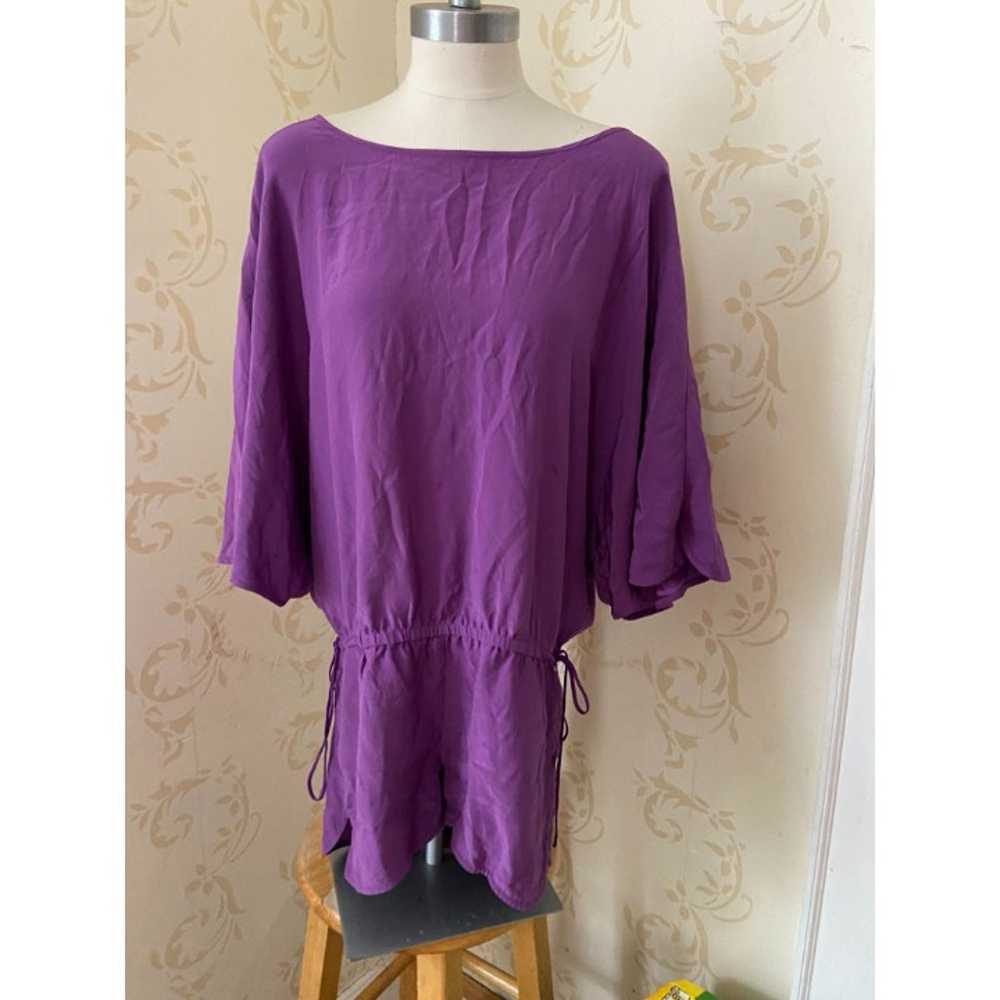 Haute Hippie Lavender Silk Romper Size Large - image 5