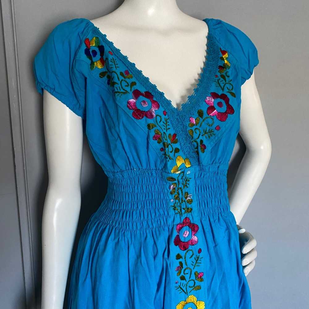 Hand embroidered Mexican Dress L/ Vestido Mexicano - image 2