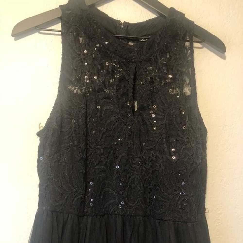 Candalite black tulle sequins Hi Low Gown - image 2