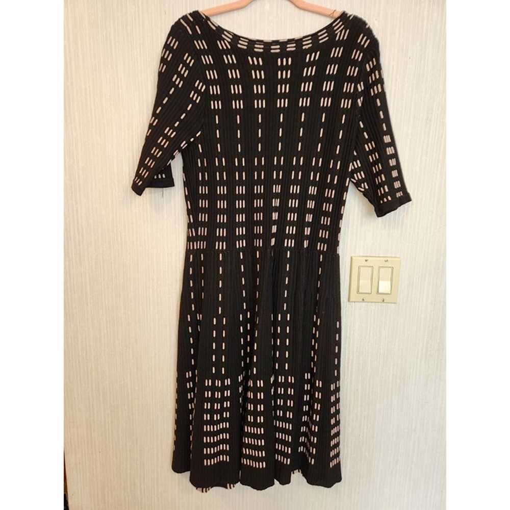 Knit Sweater Dress Black White XL - image 2