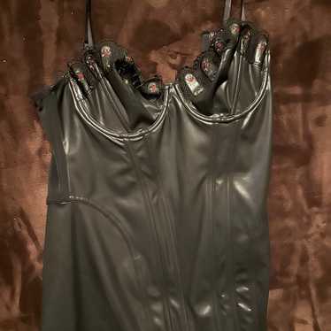 savage x fenty Leather corset dress