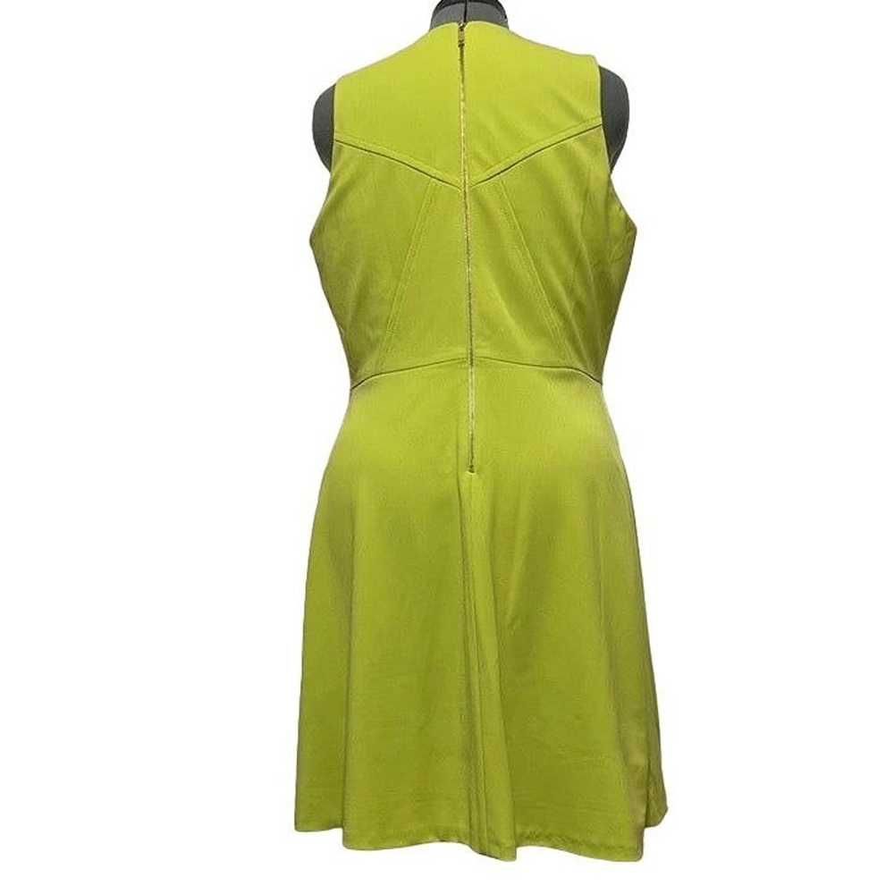 Tahari ASL NWOT Sz16 Green Sleeveles Gold Zipper … - image 3