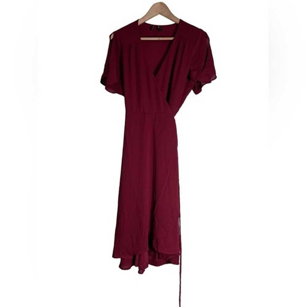 Lulus Rise To The Occasion Burgundy Midi Wrap Dre… - image 4