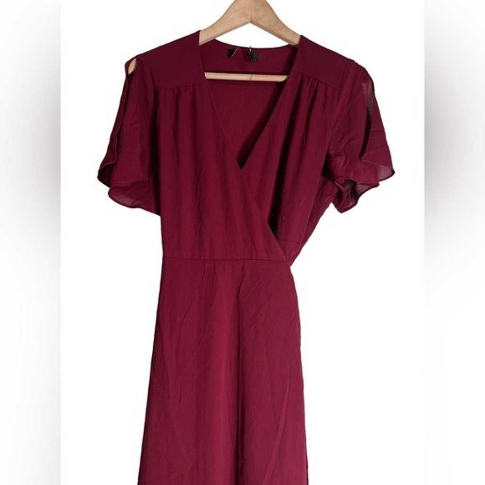 Lulus Rise To The Occasion Burgundy Midi Wrap Dre… - image 5