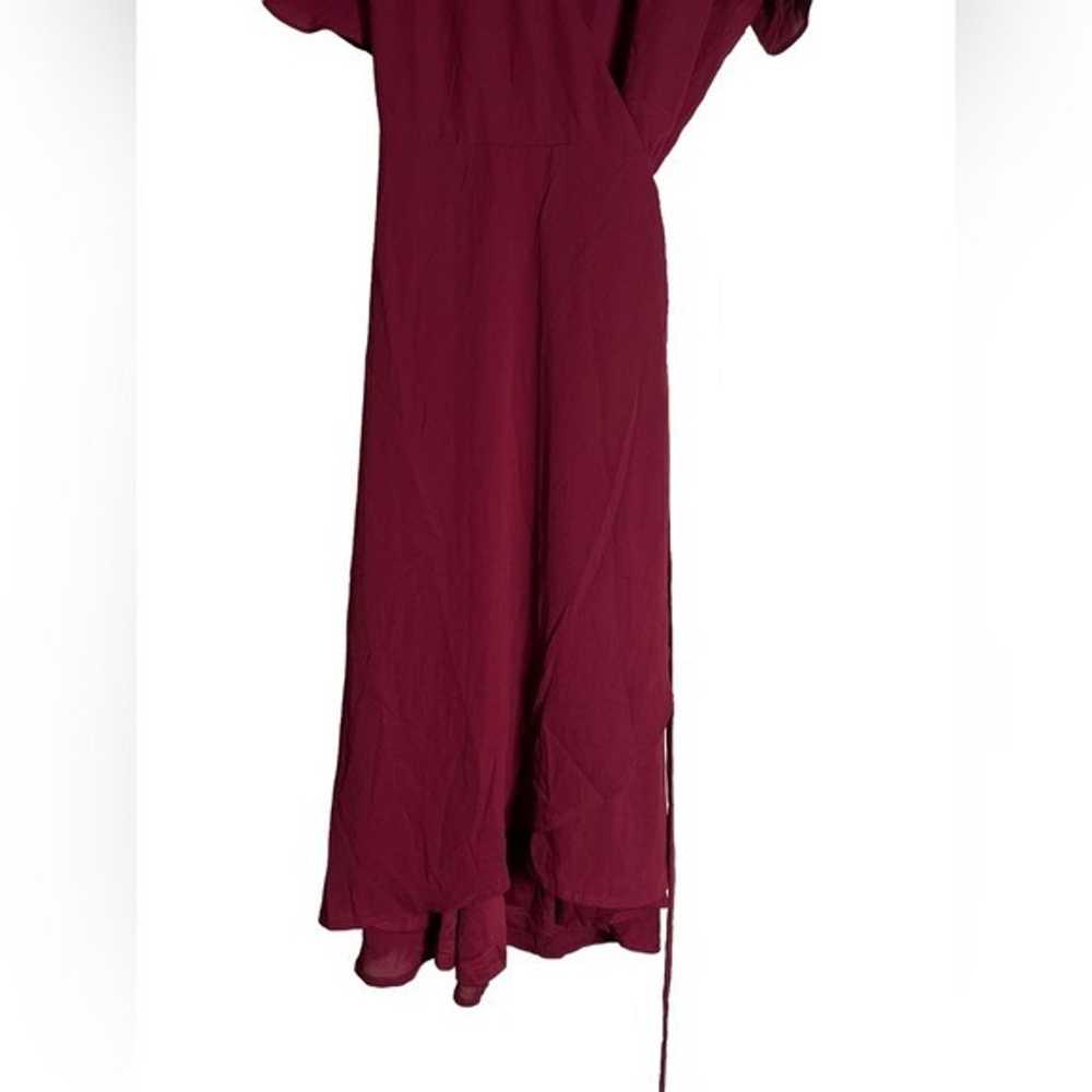 Lulus Rise To The Occasion Burgundy Midi Wrap Dre… - image 6