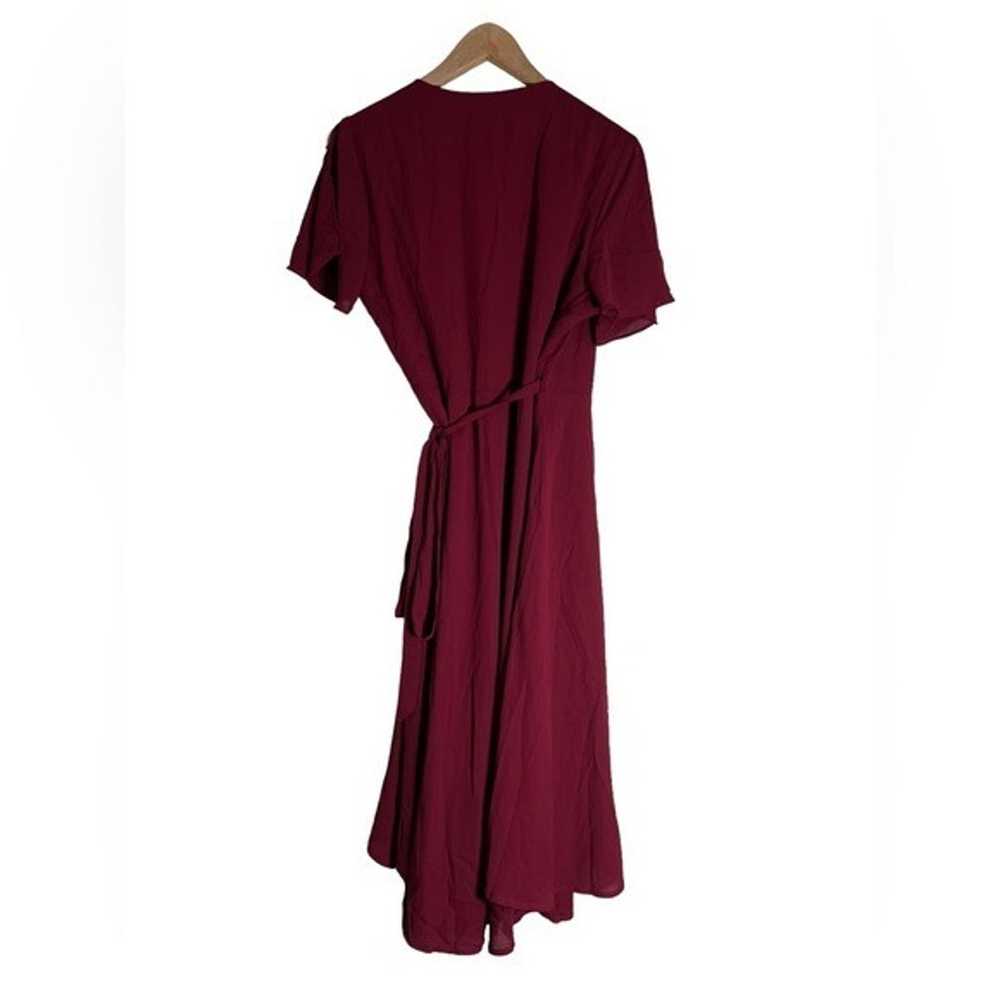 Lulus Rise To The Occasion Burgundy Midi Wrap Dre… - image 7