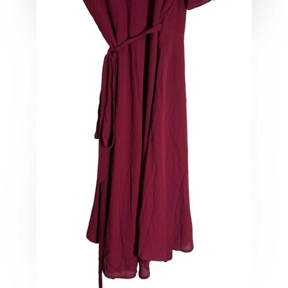 Lulus Rise To The Occasion Burgundy Midi Wrap Dre… - image 9