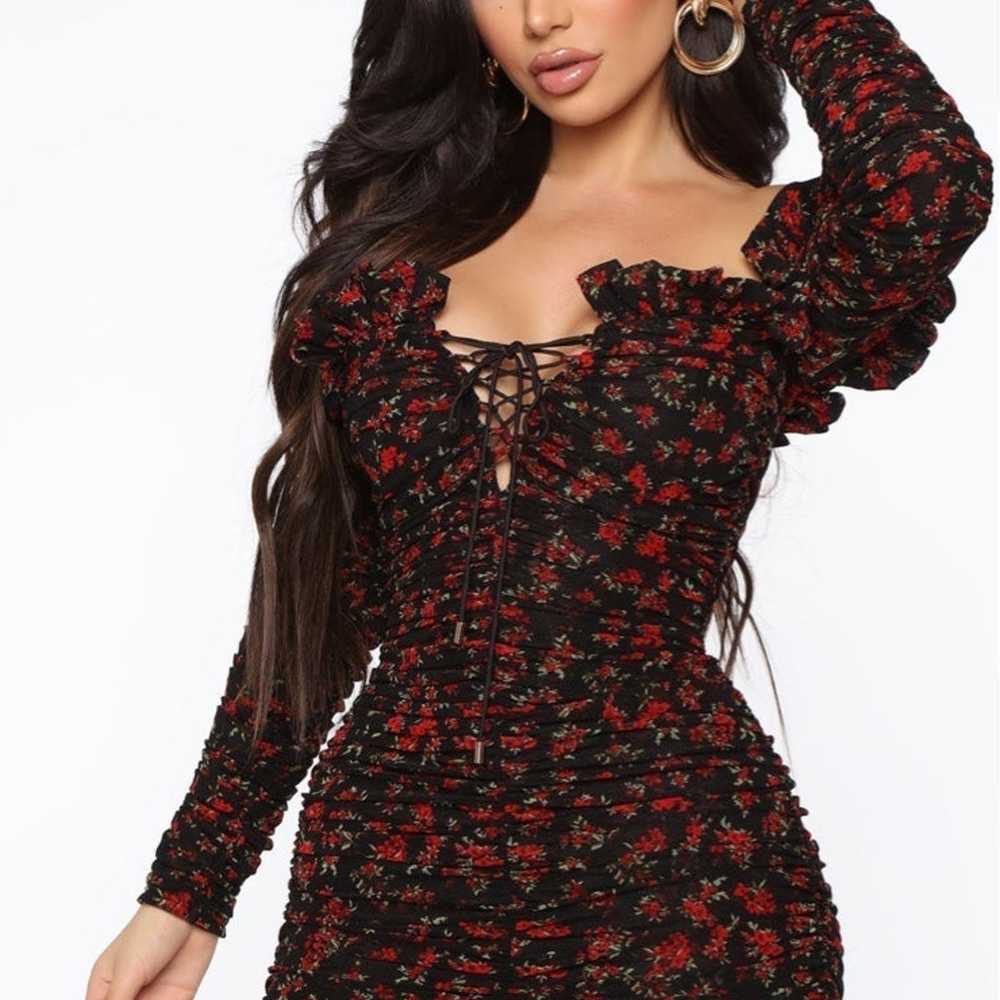 Being Romantic Ruched Mini Dress XL - image 1