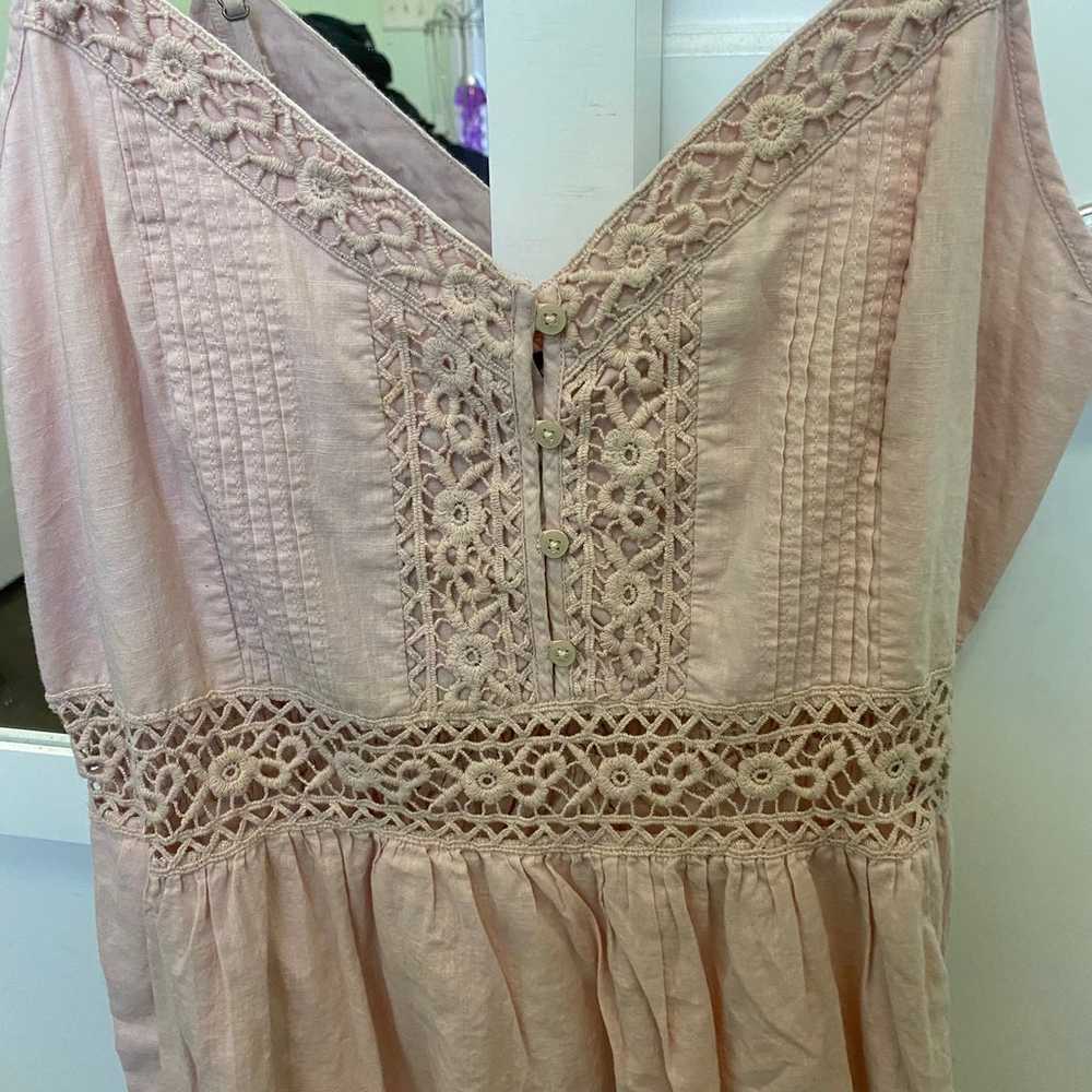 Abercrombie and Fitch Light Blush Pink Lace Butto… - image 2
