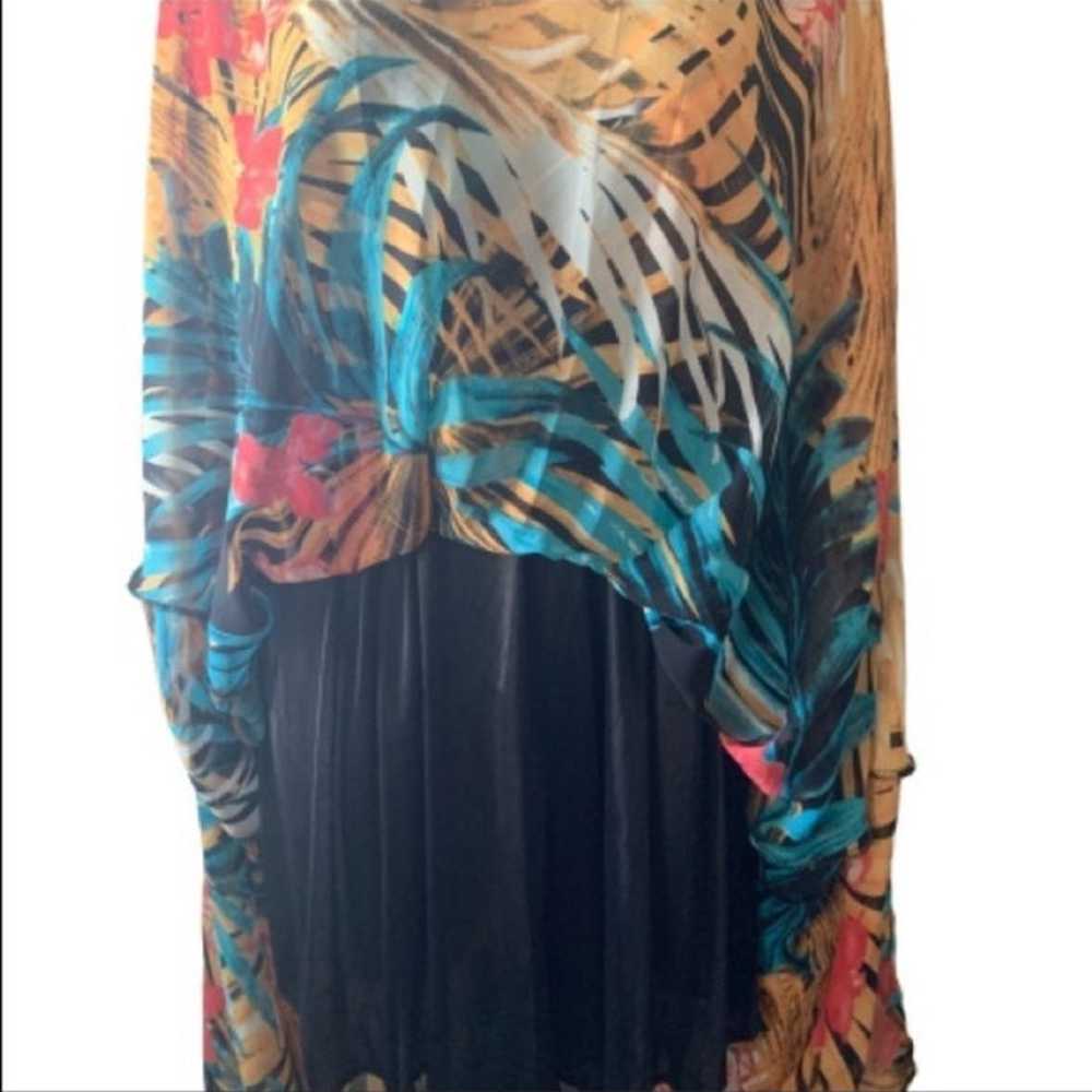 Tropical Print Maxi Dress XL - image 2